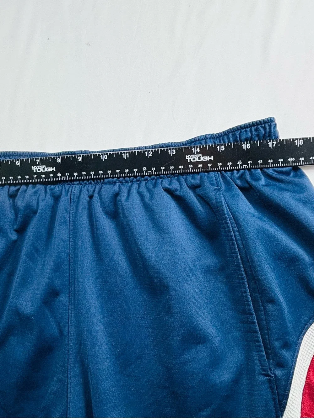 Men's Navy Athletic Shorts with White & Burgundy Accents M573